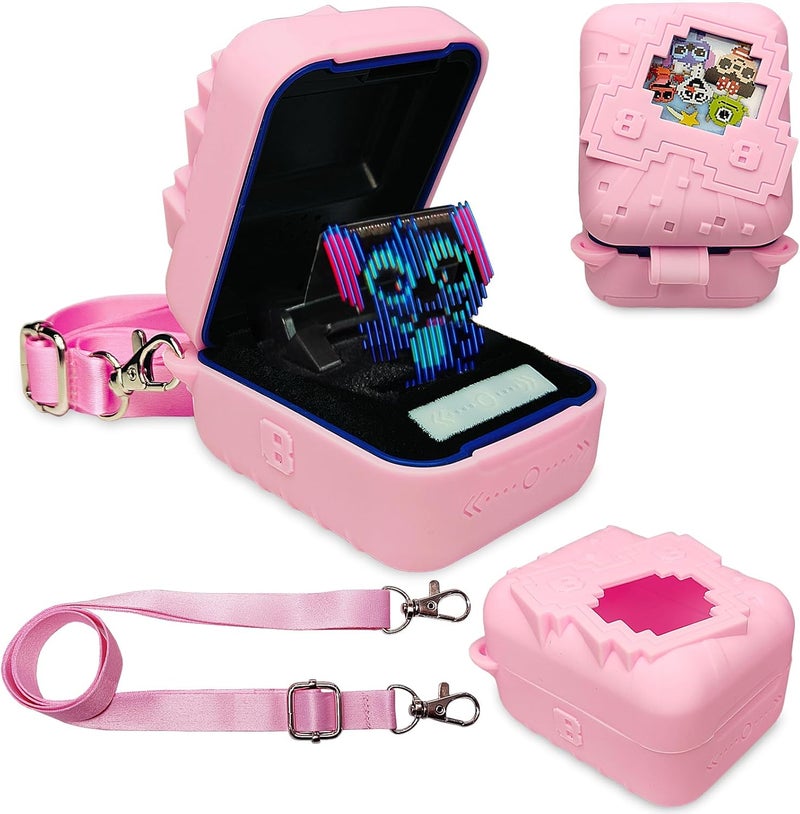 JCHPINE Silicone Cover Case for Bitzee Disney Interactive Digital Pet and Case, Protective Skin Sleeve for Bitzee Disney Virtual Electronic Pets (Pink) - Image 1